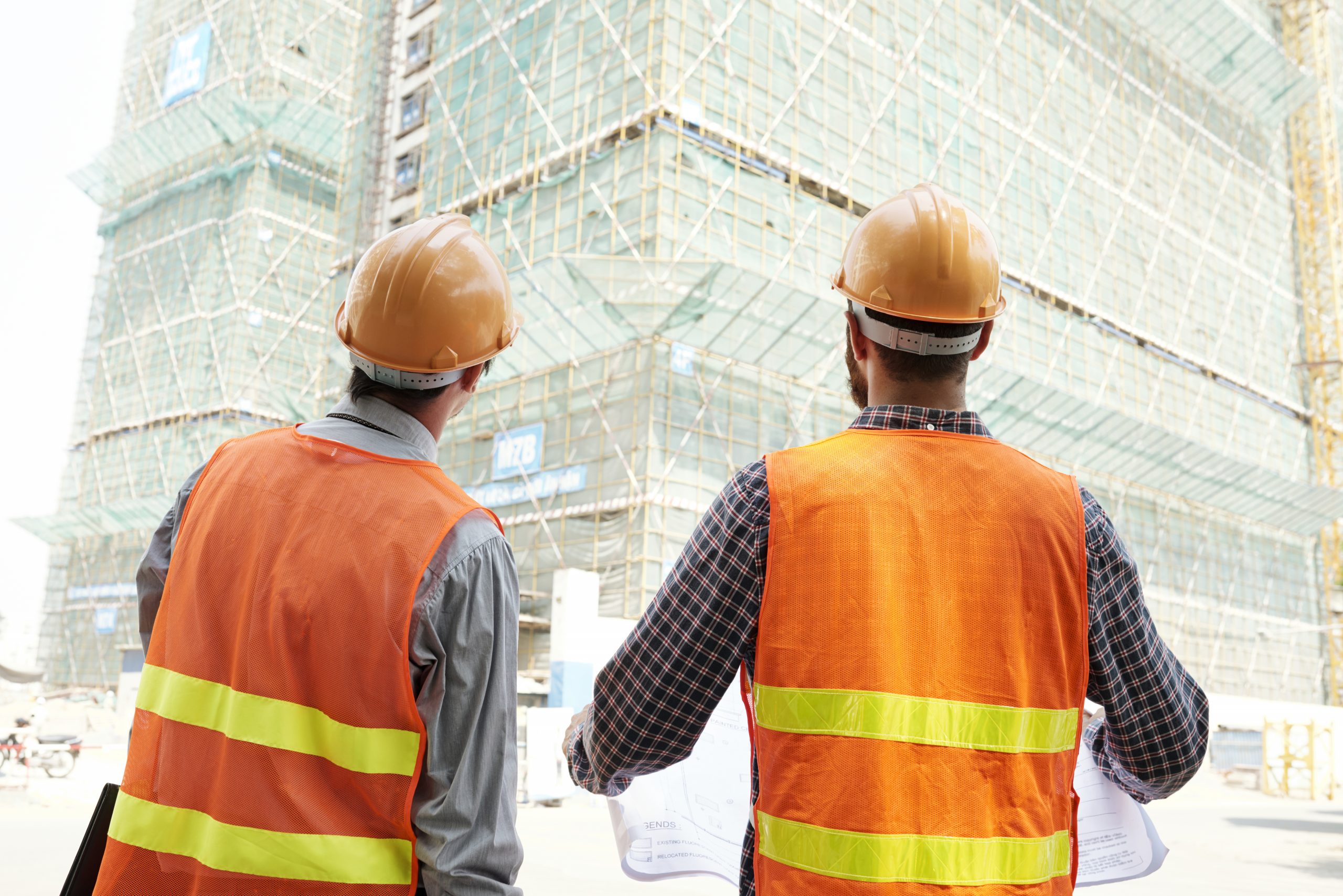 Construction workers working outdoors